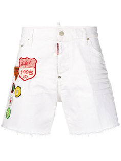 embroidered badge denim shorts Dsquared2