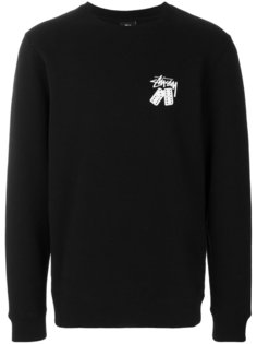 толстовка с принтом логотипа Stussy