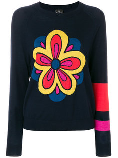 свитер с цветчоной вышивкой  Ps By Paul Smith