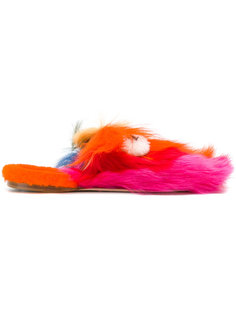 Creeper fluffy sliders Anya Hindmarch