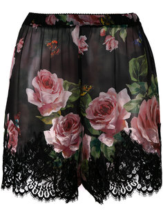 кружевные шорты с розами Dolce &amp; Gabbana