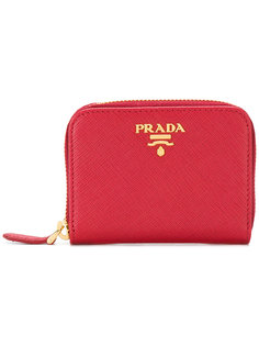 кошелек с круговой застежкой-молнией с логотипом  Prada