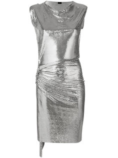 платье с металлическим отблеском Paco Rabanne
