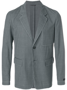 пиджак с контрастной строчкой Prada