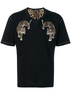 футболка с заплатками в виде леопарда Dolce &amp; Gabbana