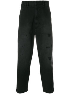 прямые джинсы с эффектом потертости Diesel