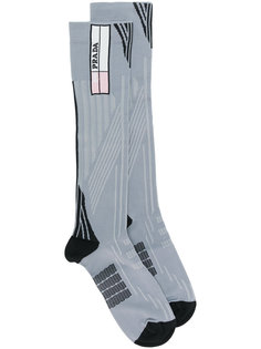 patterned logo socks Prada