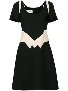расклешенное платье с контрастными панелями Valentino
