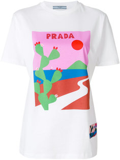 футболка с принтом Prada