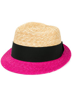 шляпа-трилби дизайна "колор-блок" Prada