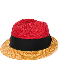 шляпа-трилби дизайна "колор-блок" Prada