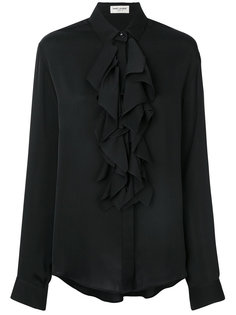 рубашка с рюшами Saint Laurent