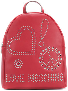 рюкзак с заклепками и люверсами Love Moschino