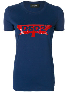 футболка с заплаткой с логотипом Dsquared2