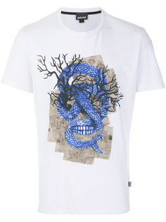 футболка с принтом змеи Just Cavalli