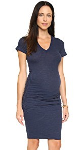 MONROW Maternity Shirred Tee Dress