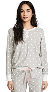 PJ Salvage Cozy Dots PJ Top