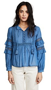 Sea Long Sleeve Adaline Blouse