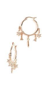 Shashi Tori Pave Hoop Earrings