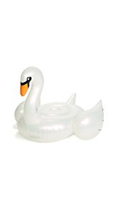 SunnyLife Inflatable Ride On Pearl Swan Float