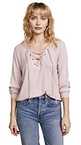 Velvet Texas Lace Up Sweater