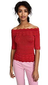 Yigal Azrouel Off the Shoulder Knit Top