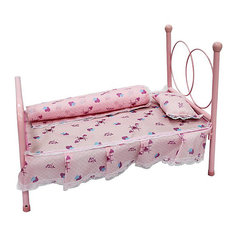 Кроватка для куклы Shantou Gepai с постельным бельем