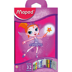 Пенал с наполнением для детей FAIRY, 32 предмета, Maped