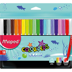 Фломастеры COLORPEPS OCEAN, 18 цветов, Maped