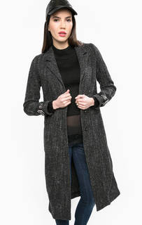 Длинное шерстяное пальто на кнопках Guess