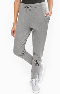 Серые брюки джоггеры с логотипом Calvin Klein Jeans