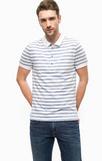 Хлопковая футболка поло в полоску Strellson