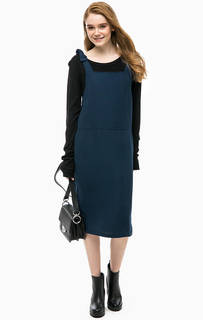 Синее платье на бретелях Ichi