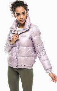 Короткий пуховик с объемным воротом Dkny