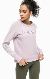 Свитшот с вышитым логотипом бренда Dkny