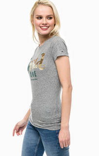 Серая футболка с короткими рукавами Hilfiger Denim