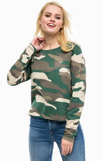 Укороченный свитшот с камуфляжным принтом Hilfiger Denim
