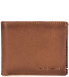 Коричневое кожаное портмоне Tommy Hilfiger