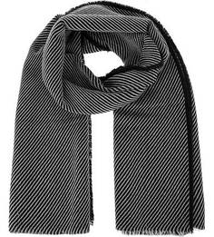 Черный шарф в полоску Selected