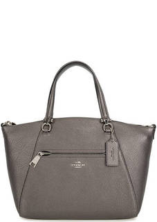 Кожаная сумка на молнии с короткими ручками Coach