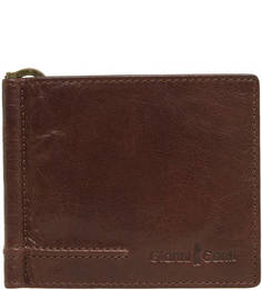 Коричневый зажим для денег Gianni Conti