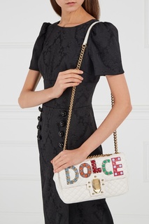 Белая кожаная сумка Lucia Dolce & Gabbana