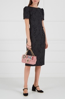 Замшевые туфли с блестящей пряжкой Dolce & Gabbana