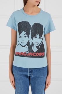 Хлопковая футболка с принтом и логотипом Marc Jacobs