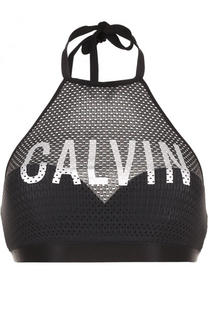 Перфорированный бра с логотипом бренда Calvin Klein Underwear