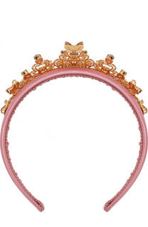 Текстильный ободок с декором и кристаллами Dolce &amp; Gabbana