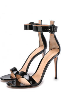 Лаковые босоножки Portofino на шпильке Gianvito Rossi