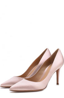 Атласные туфли Gianvito 85 на шпильке Gianvito Rossi