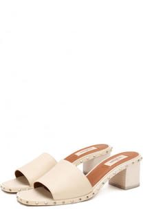 Кожаные мюли Soul Rockstud на устойчивом каблуке Valentino
