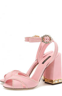 Замшевые босоножки Keira на массивном каблуке Dolce &amp; Gabbana